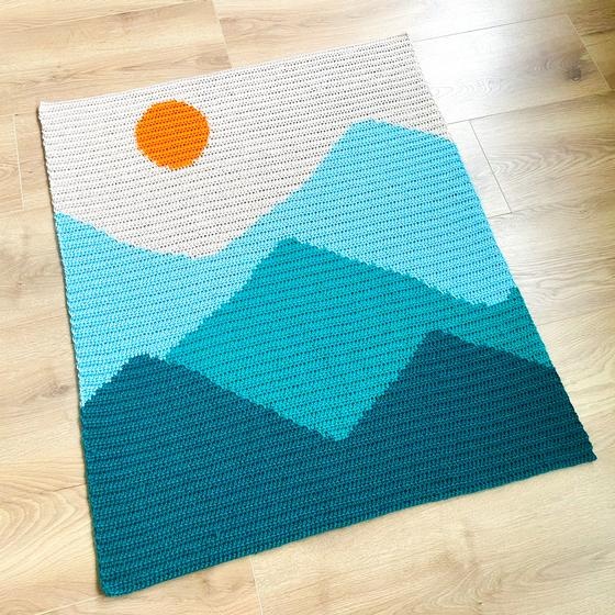 Mini Mountains Blanket by Lauren Robinson