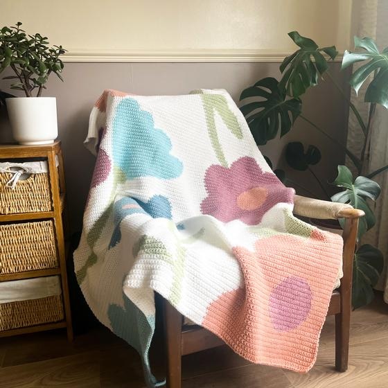 Pastel Meadows Throw by Lauren Robinson
